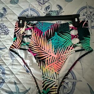 Shade & Shore Tropical Print Bikini Bottoms